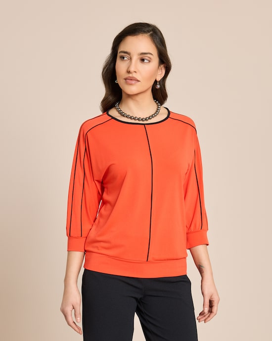 Produktabbildung für Shirt mit Kontrastbesatz