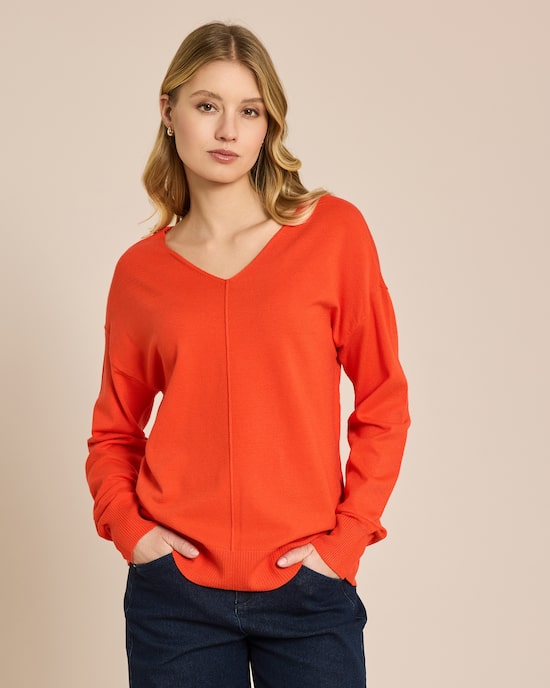 Produktabbildung für Pullover mit V-Ausschnitt