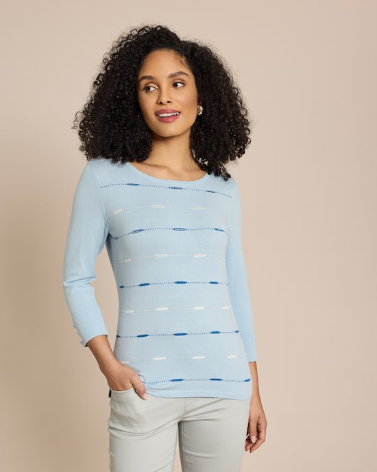 Produktabbildung für Pullover mit Strickmuster und Strass