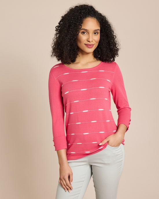 Produktabbildung für Pullover mit Strickmuster und Strass