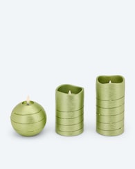 Produktabbildung für Kerzen-Set mit LED-Draht, 3tlg.