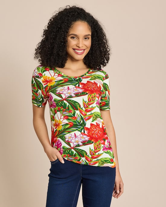 Produktabbildung für Shirt mit Big-Tropical-Druck