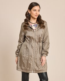 Produktabbildung für Longjacke in Crinkle-Optik