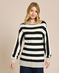 Produktabbildung für Pullover Midi-Länge mit breiten Streifen