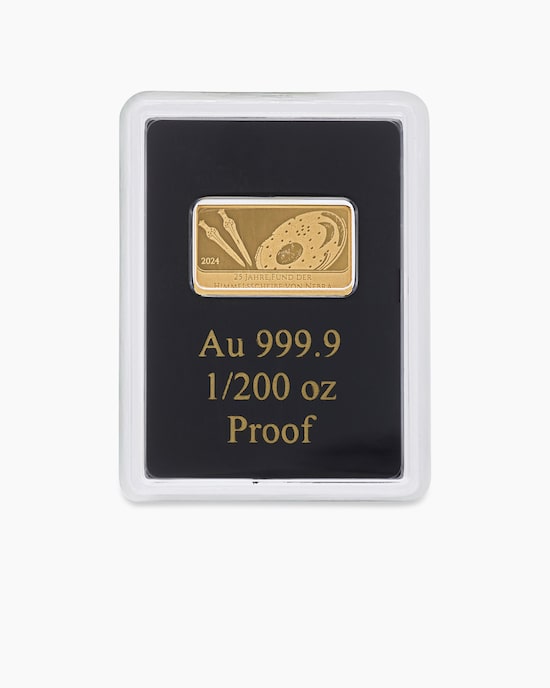Produktabbildung für Goldmünzbarren 25 Jahre Himmelsscheibe Nebra
