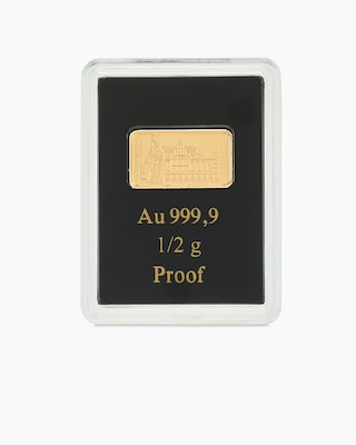 Produktabbildung 1 für Goldmünzbarren Bremen Rathaus/Roland