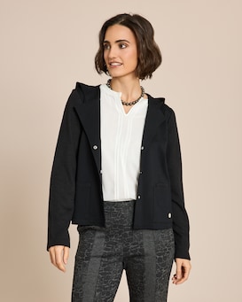 Produktabbildung für Jacke mit Reversdetail und Kapuze
