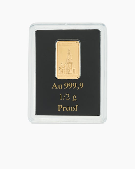 Produktabbildung für Goldmünzbarren BW Freiburger Münster