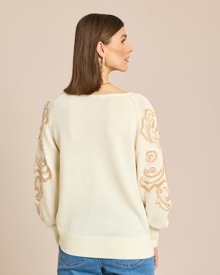 Produktabbildung 4 für Pullover mit Ärmelstickung