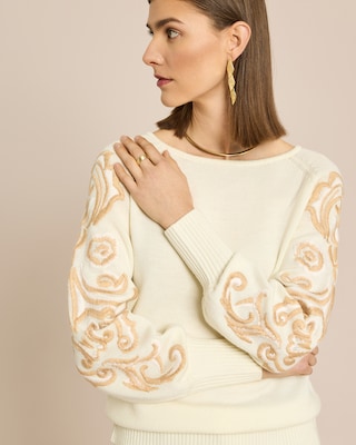 Produktabbildung 5 für Pullover mit Ärmelstickung