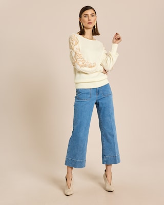 Produktabbildung 3 für Pullover mit Ärmelstickung