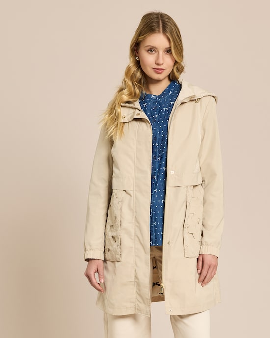Produktabbildung für Parka-Jacke mit floralem Besatz