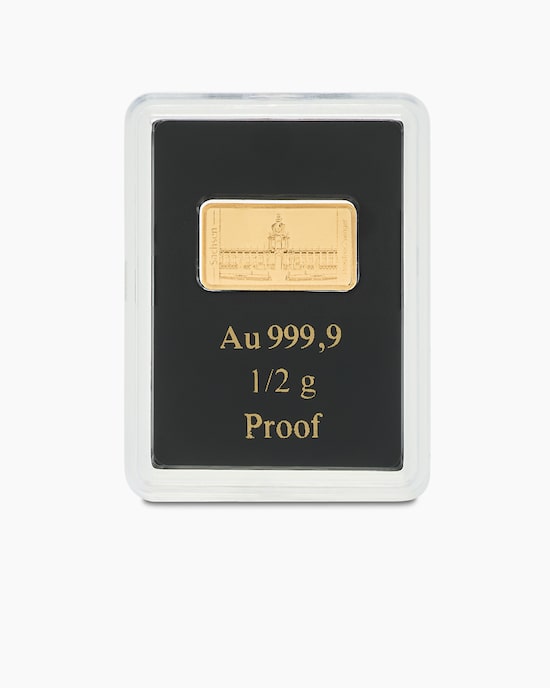 Produktabbildung für Goldmünzbarren Sachsen Dresdner Zwinger