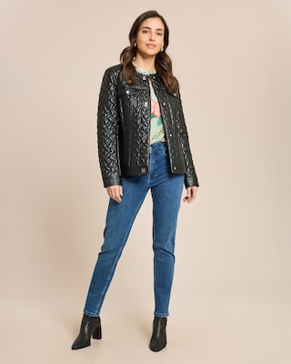 Produktabbildung 3 für Lederimitatjacke gesteppt