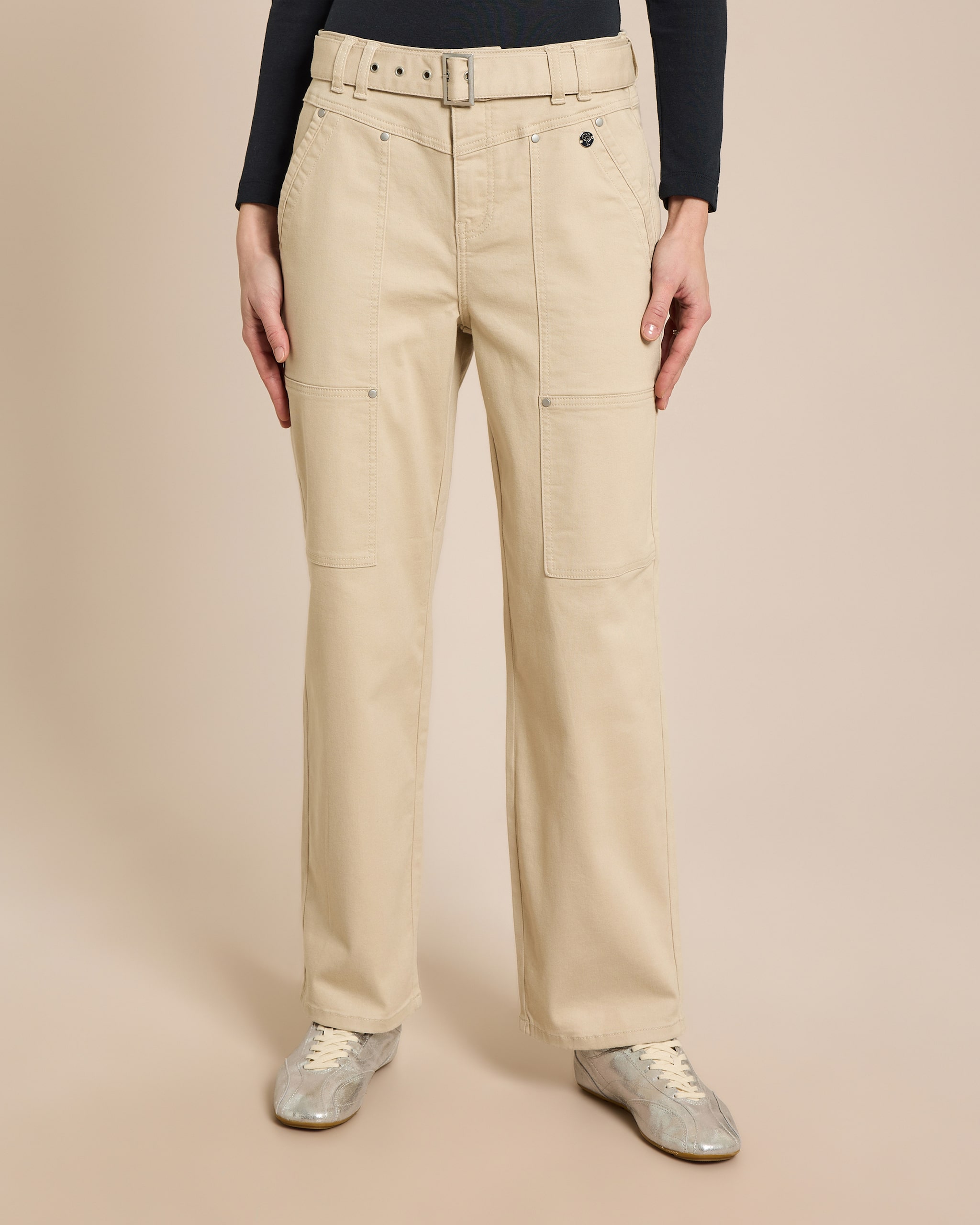 Produktabbildung für Straight Leg Hose mit Gürtel