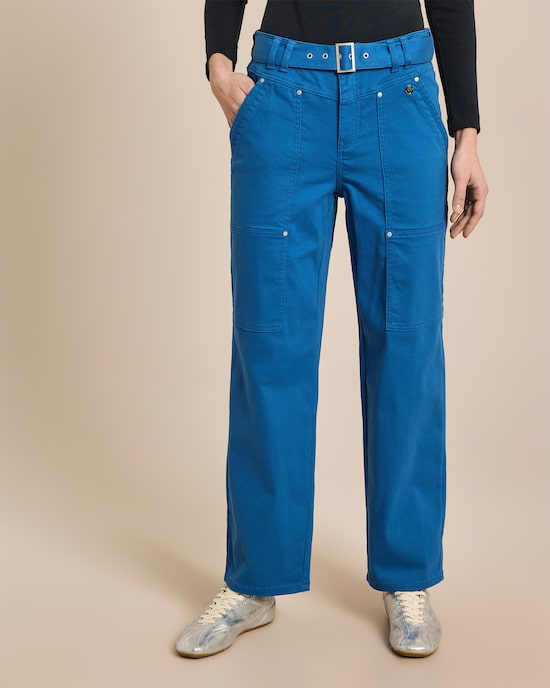 Produktabbildung für Straight Leg Hose mit Gürtel