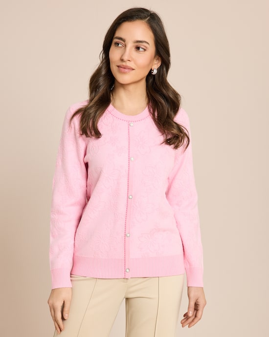 Produktabbildung für Pullover mit eingestrickten Blumen