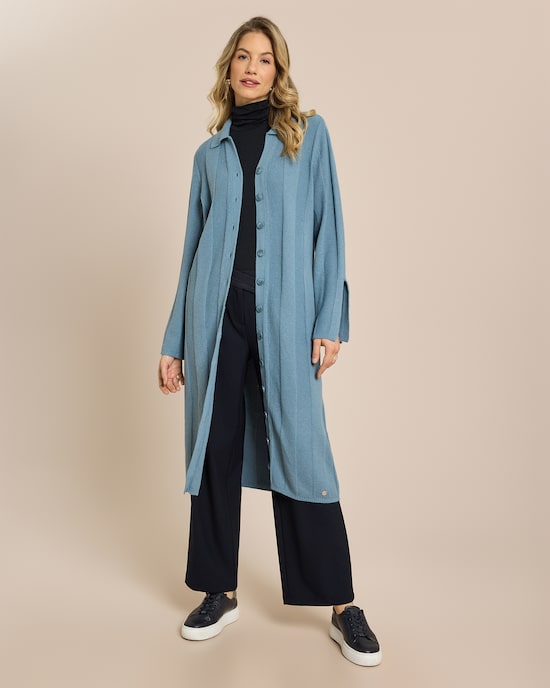 Produktabbildung für Cardigan mit breiter Rippenstruktur