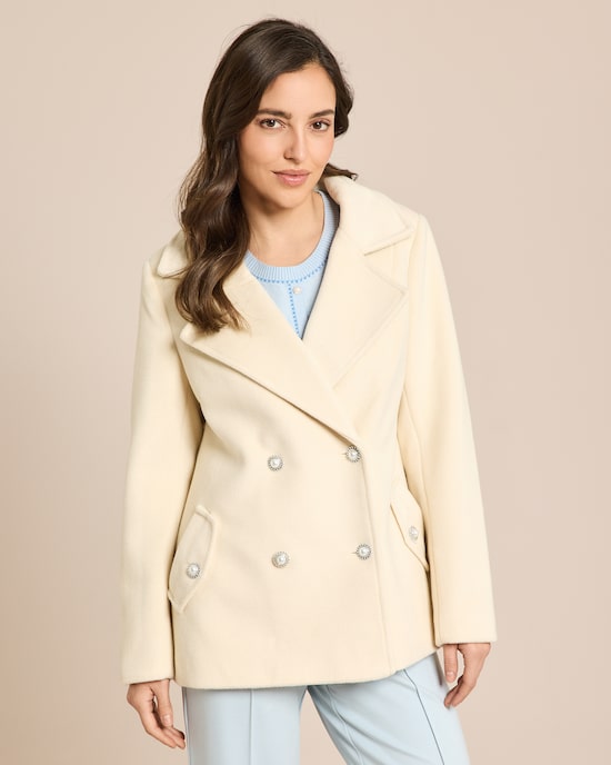 Produktabbildung für Wolloptikjacke mit Schmuckknöpfen