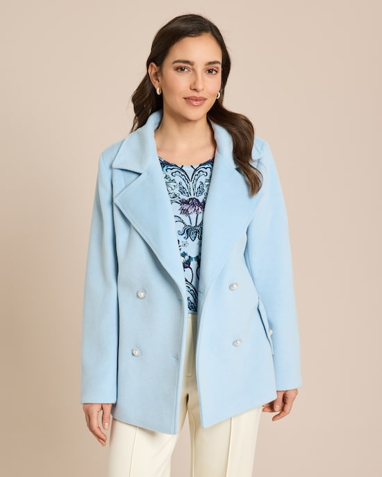 Produktabbildung für Wolloptikjacke mit Schmuckknöpfen