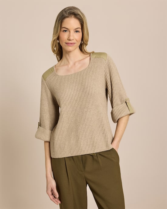 Produktabbildung für Pullover mit Web-Details