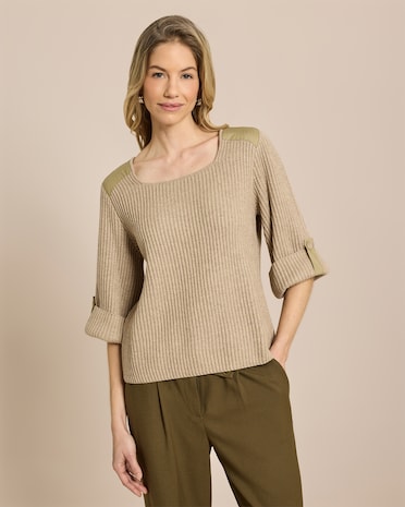 Produktabbildung für Pullover mit Web-Details