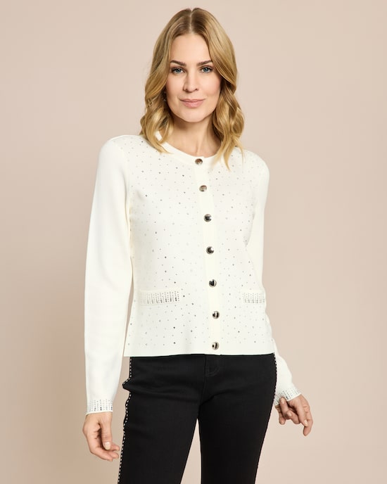 Produktabbildung für Strickjacke mit Strassdeko