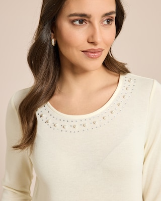 Produktabbildung 5 für Pullover mit Perlen und Strass