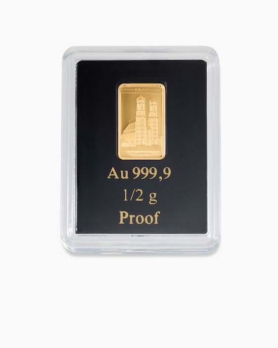 Produktabbildung für Goldmünzbarren Bayern Frauenkirche München