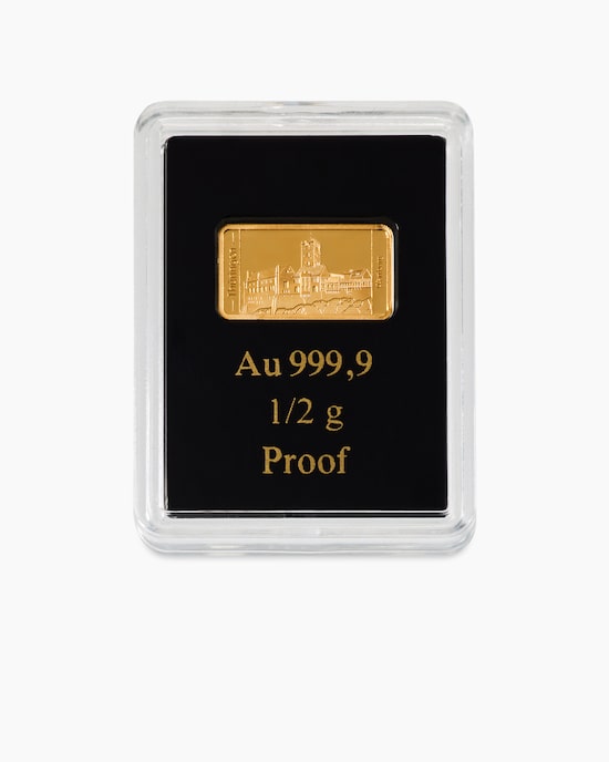 Produktabbildung für Goldmünzbarren Thüringen Wartburg