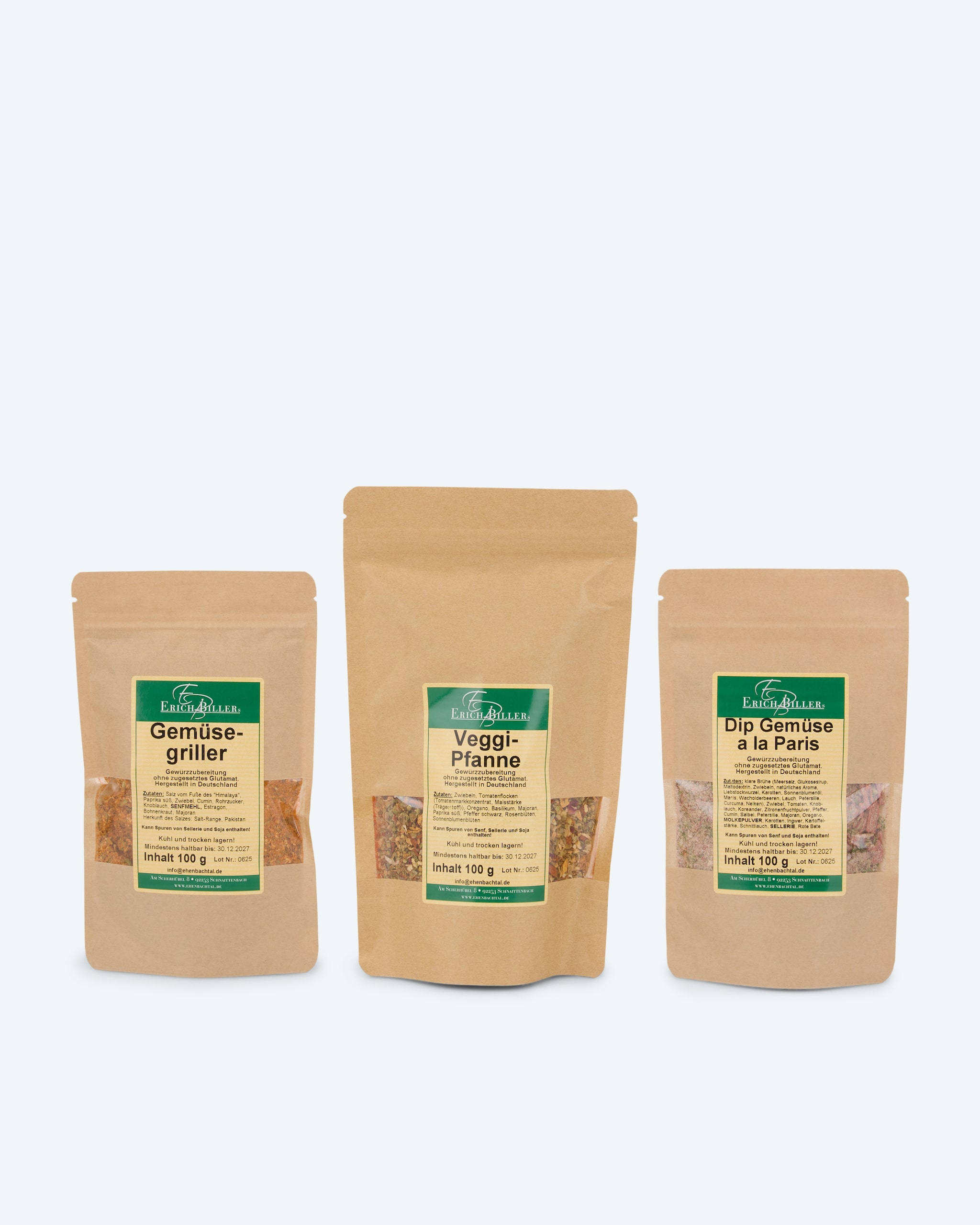 Produktabbildung für Gewürz-Set Gemüse 3tlg.