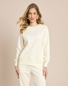 Produktabbildung für Sweatshirt mit Schriftzug