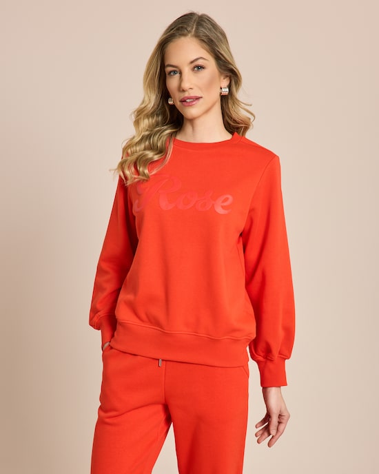 Produktabbildung für Sweatshirt mit Schriftzug