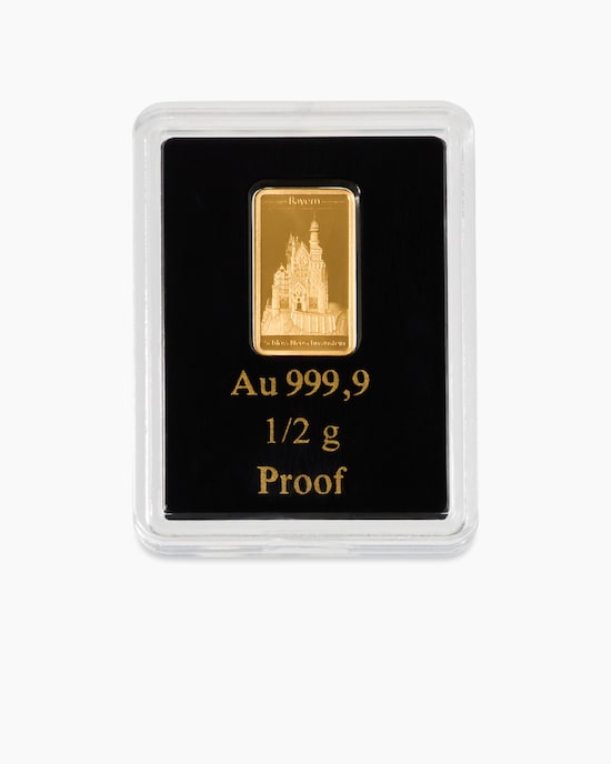 Produktabbildung für Goldmünzbarren Bayern Neuschwanstein