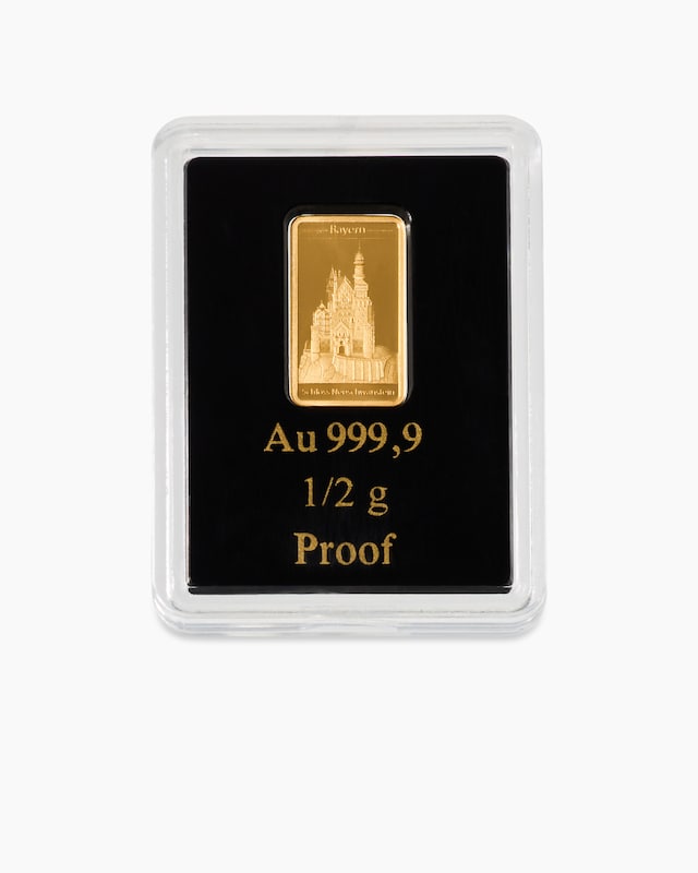 Goldmünzbarren Bayern Neuschwanstein