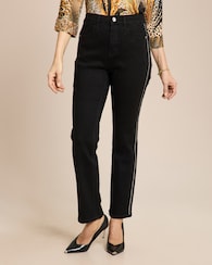 Produktabbildung für Straight Leg Jeans mit Strasssteinen