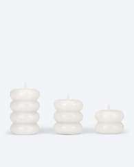 Produktabbildung für LED-Formkerze "Glossy", 3tlg.