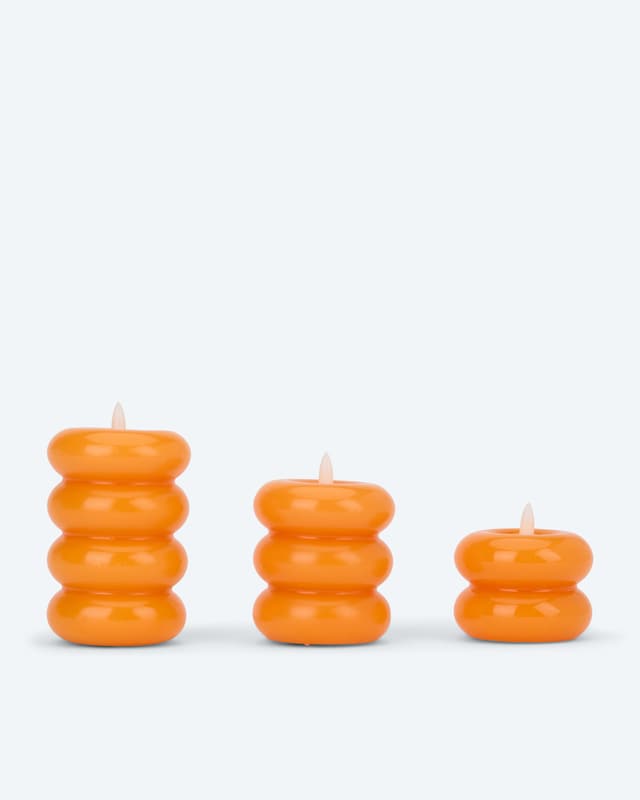 LED-Formkerze "Glossy", 3tlg.