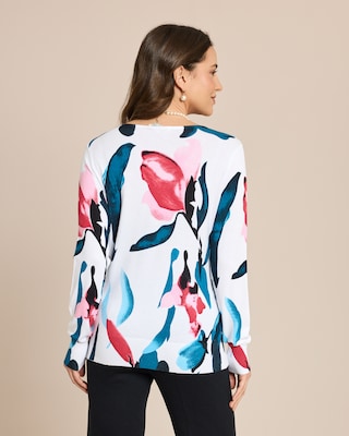 Produktabbildung 4 für Pullover mit abstraktem Blumendruck