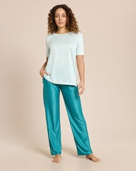 Produktabbildung für Hausanzug "Glanzstreifen" uni