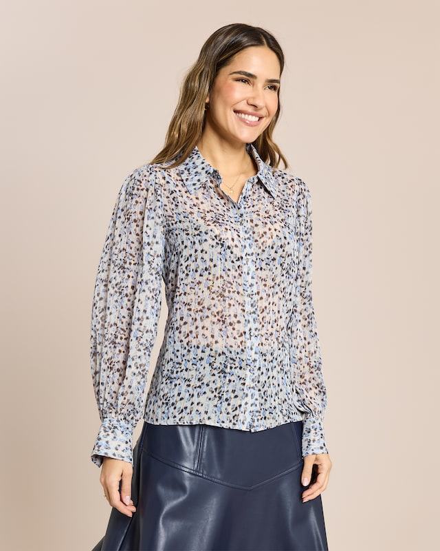 Bluse mit Allover-Muster