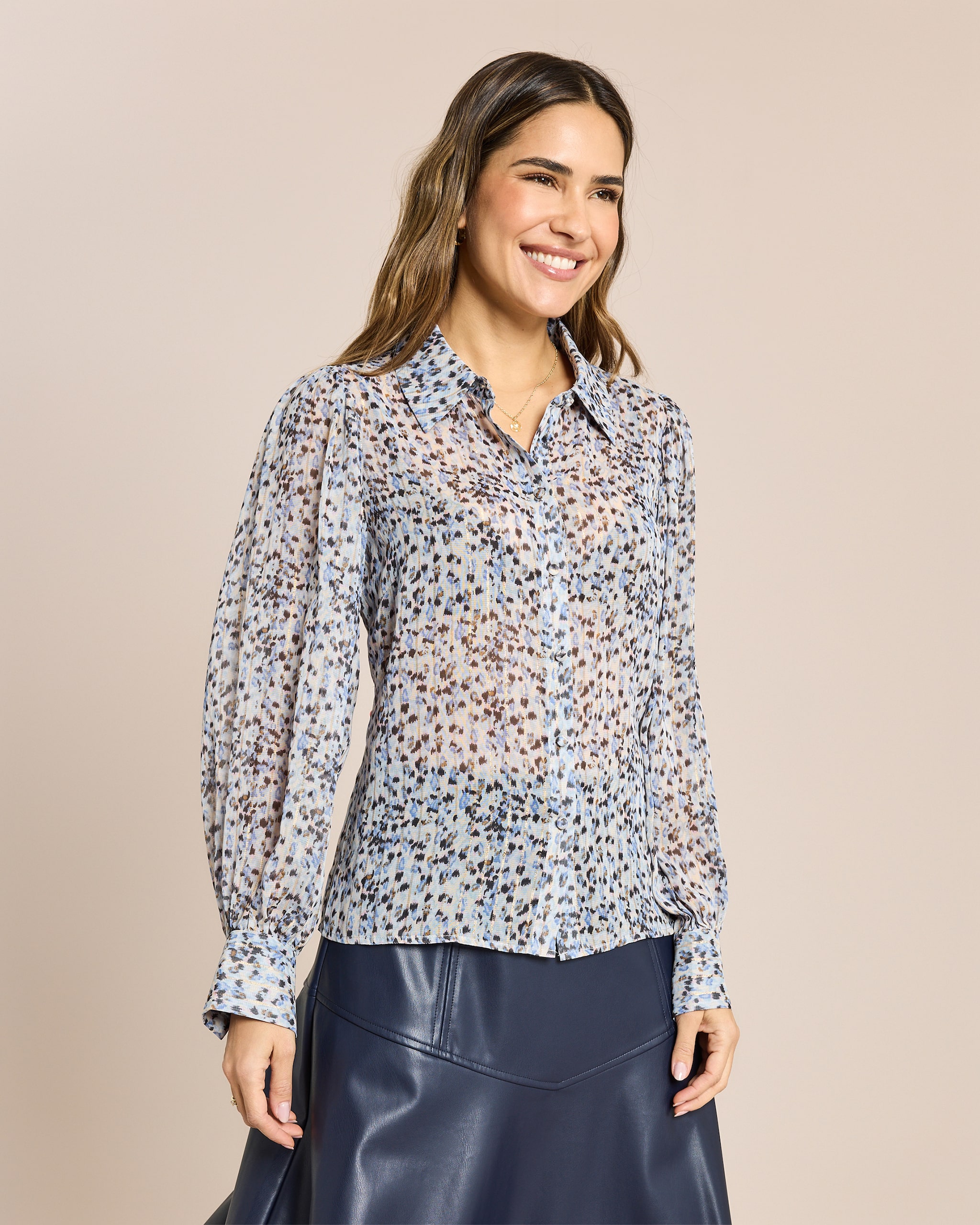 Produktabbildung für Bluse mit Allover-Muster
