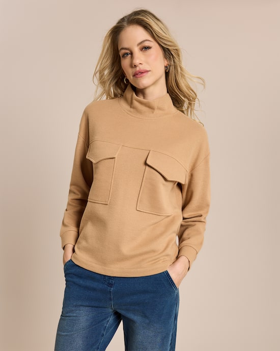 Produktabbildung für Sweatshirt mit Tunnelzug