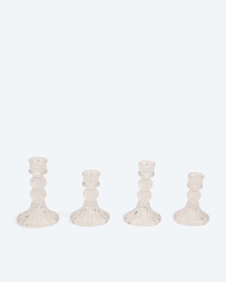 Produktabbildung 1 für Glas-Stabkerzenhalter Elegance, 4tlg.