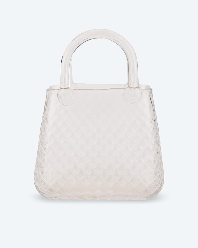 Glasvase "Handtasche"