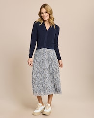 Produktabbildung für Strickkleid mit Plissee Rock