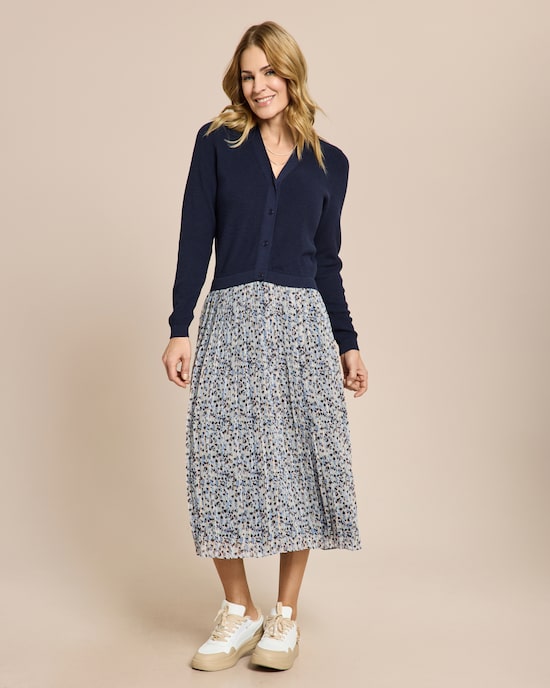 Produktabbildung für Strickkleid mit Plissee Rock