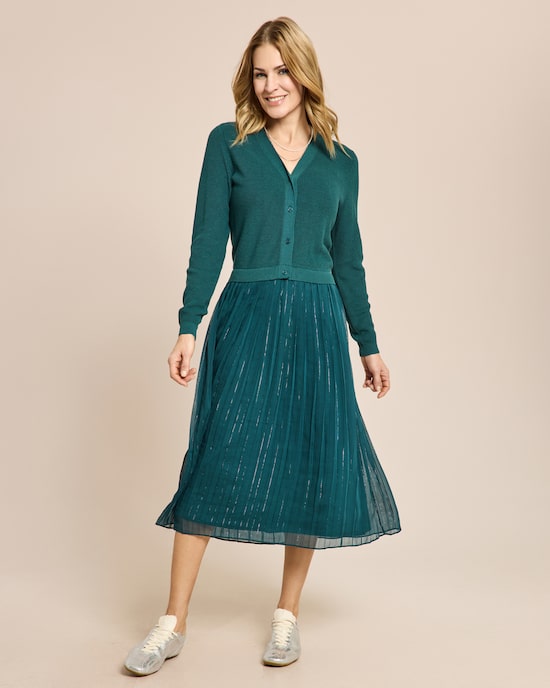 Produktabbildung für Strickkleid mit Plissee Rock