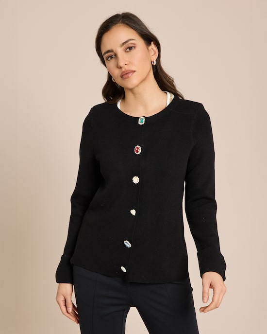 Produktabbildung für Cardigan mit Dekoknöpfen