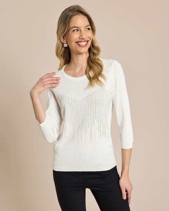 Produktabbildung für Pullover mit Strass-Bustier